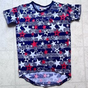 LuLaRoe Americana Girls Top size 6